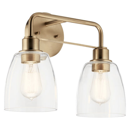 Kichler Meller 2 Light Bath Light, Champagne Bronze/Clear - 55101CPZ