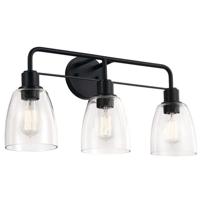 Kichler Meller 3 Light Bath, Black - 55102BK