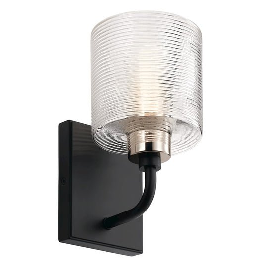 Kichler Harvan 1 Light Wall Sconce, Black - 55105BK