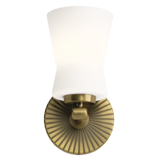 Kichler Brianne 1 Light Wall Sconce, Brushed Natural Brass - 55115BNB