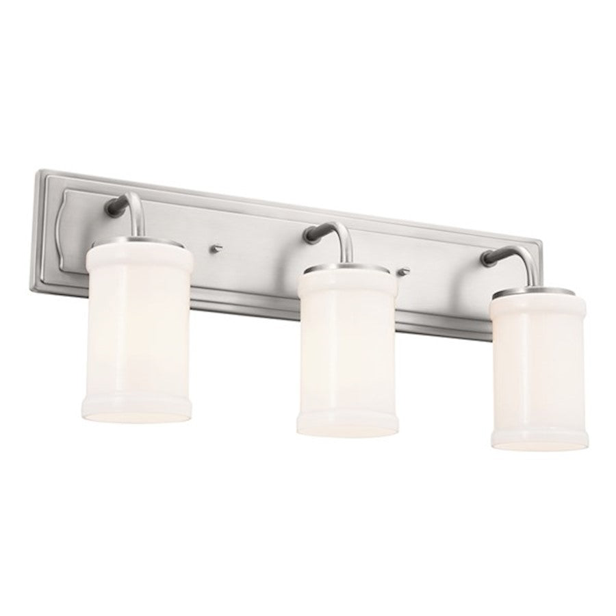 Kichler Vetivene 3 Light Bath Light, Classic Pewter/Opal - 55131CLP