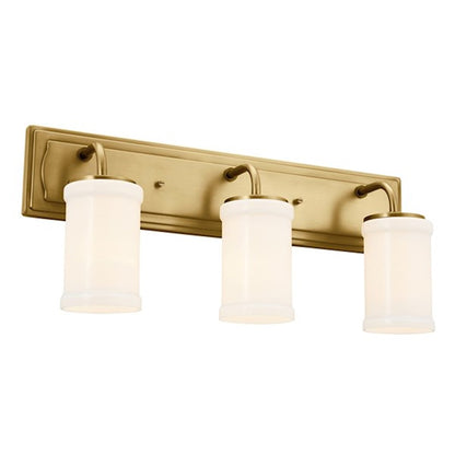 Kichler Vetivene 3 Light Bath Light, Natural Brass/Opal - 55131NBR