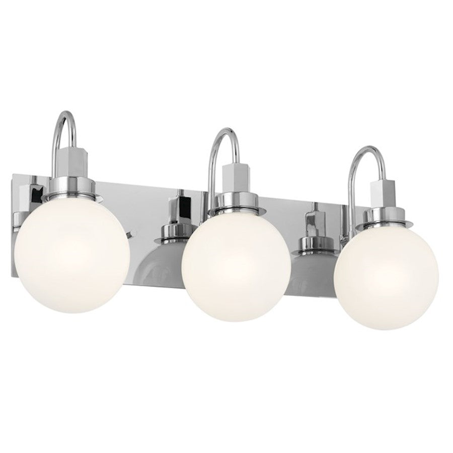 Kichler Hex 23" 3 Light Vanity, Chrome/Opal Glass - 55151CH