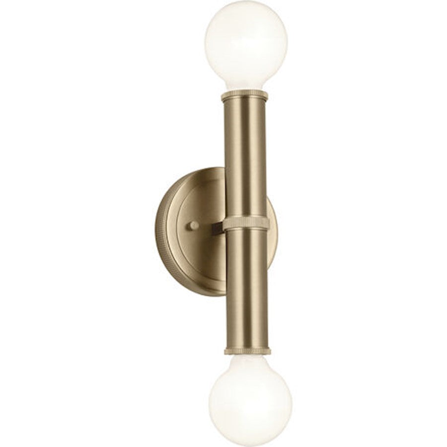 Kichler Torche 10" 2 Light Wall Sconce, Champagne Bronze - 55159CPZ