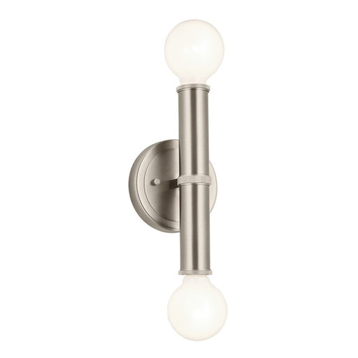 Kichler Torche 10" 2 Light Wall Sconce, Brushed Nickel - 55159NI