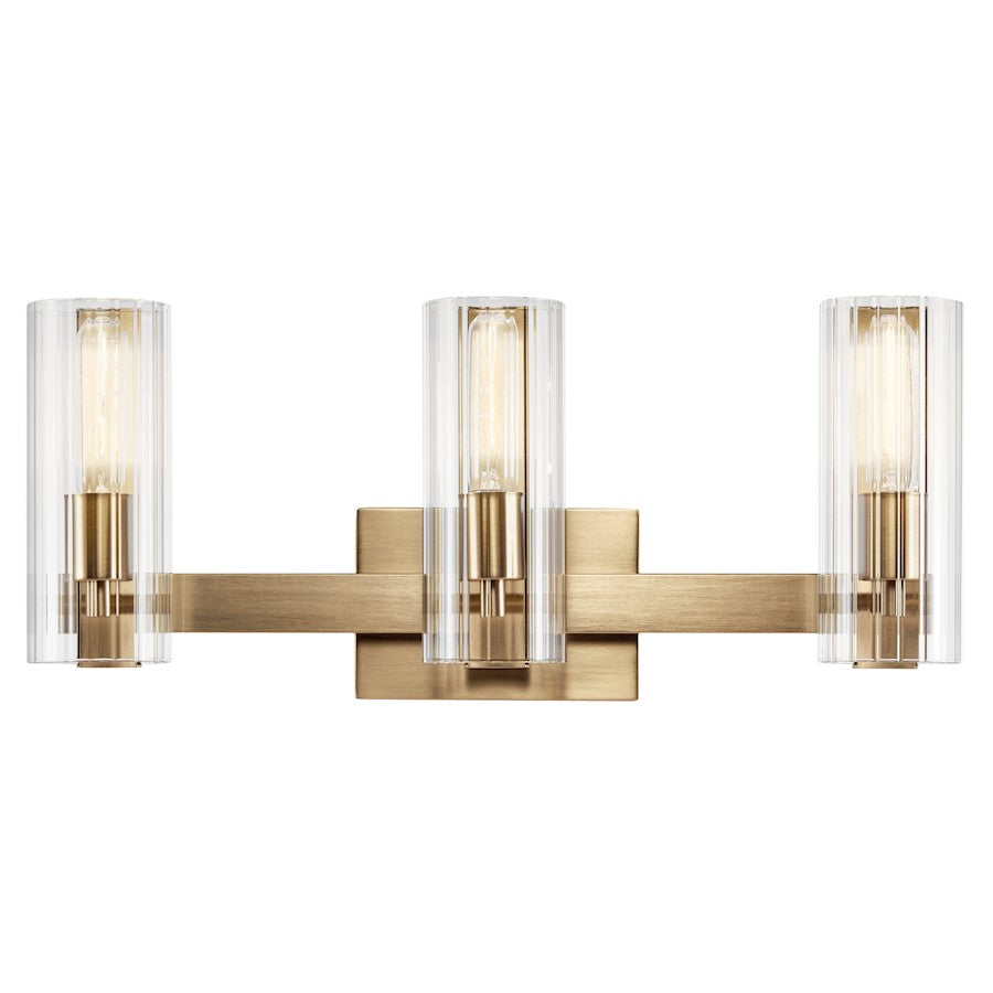 22.75" 3 Light Bathroom Vanity Light, Bronze