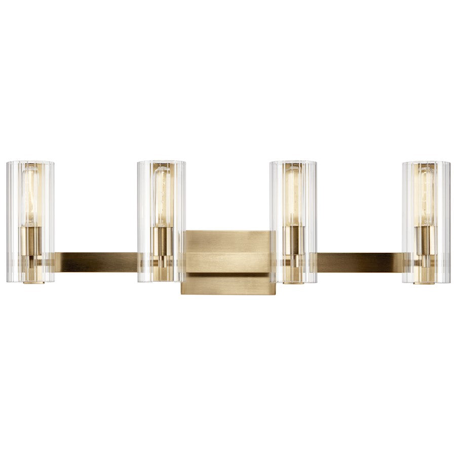 32" 4 Light Bathroom Vanity Light, Bronze