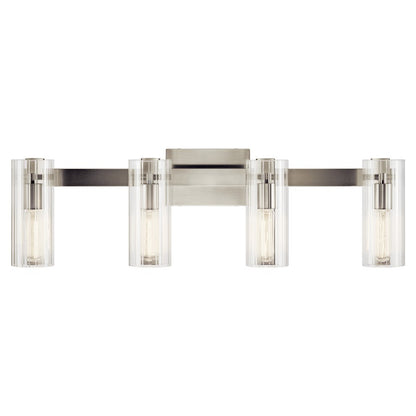 32" 4 Light Bathroom Vanity Light, Brushed Nickel