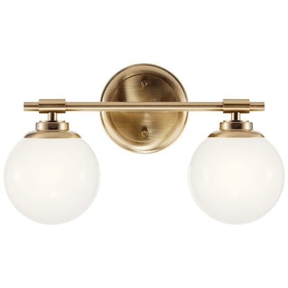 14.75" 2 Light Bathroom Vanity Light, Champagne Bronze