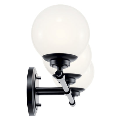 24.5" 3 Light Bathroom Vanity Light, Black