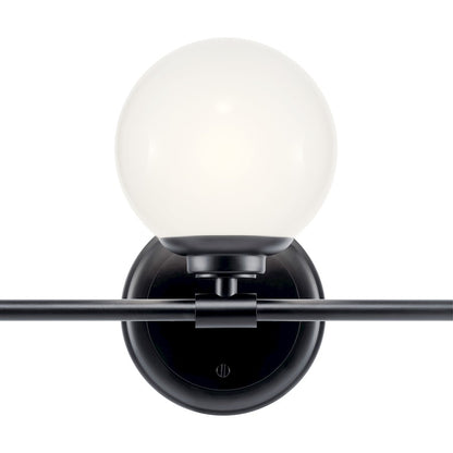 24.5" 3 Light Bathroom Vanity Light, Black