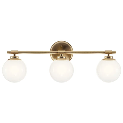 24.5" 3 Light Bathroom Vanity Light, Champagne Bronze