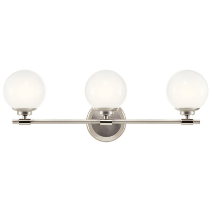 24.5" 3 Light Bathroom Vanity Light, Nickel