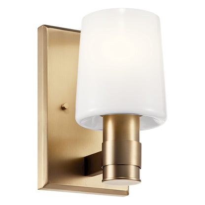 Kichler Adani 8.5" 1 Light Vanity, Champagne Bronze/Opal Glass - 55174CPZ