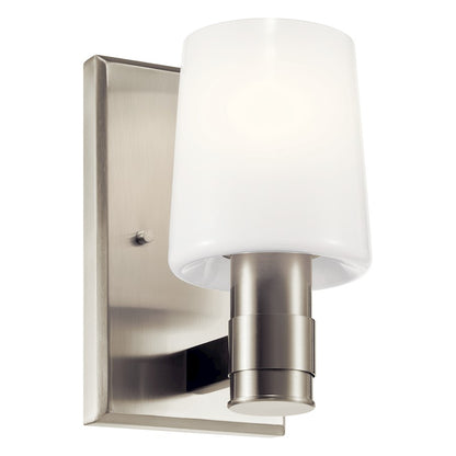 Kichler Adani 8.5" 1 Light Vanity, Brushed Nickel/Opal Glass - 55174NI