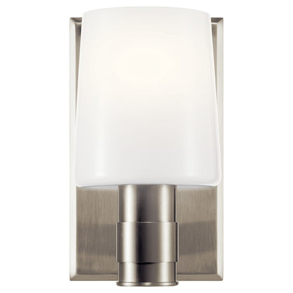 8.5" 1 Light Bathroom Vanity Light, Brushed Nickel