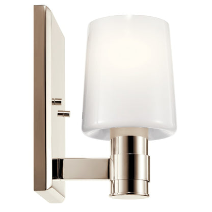 8.5" 1 Light Bathroom Vanity Light, Polished Nickel