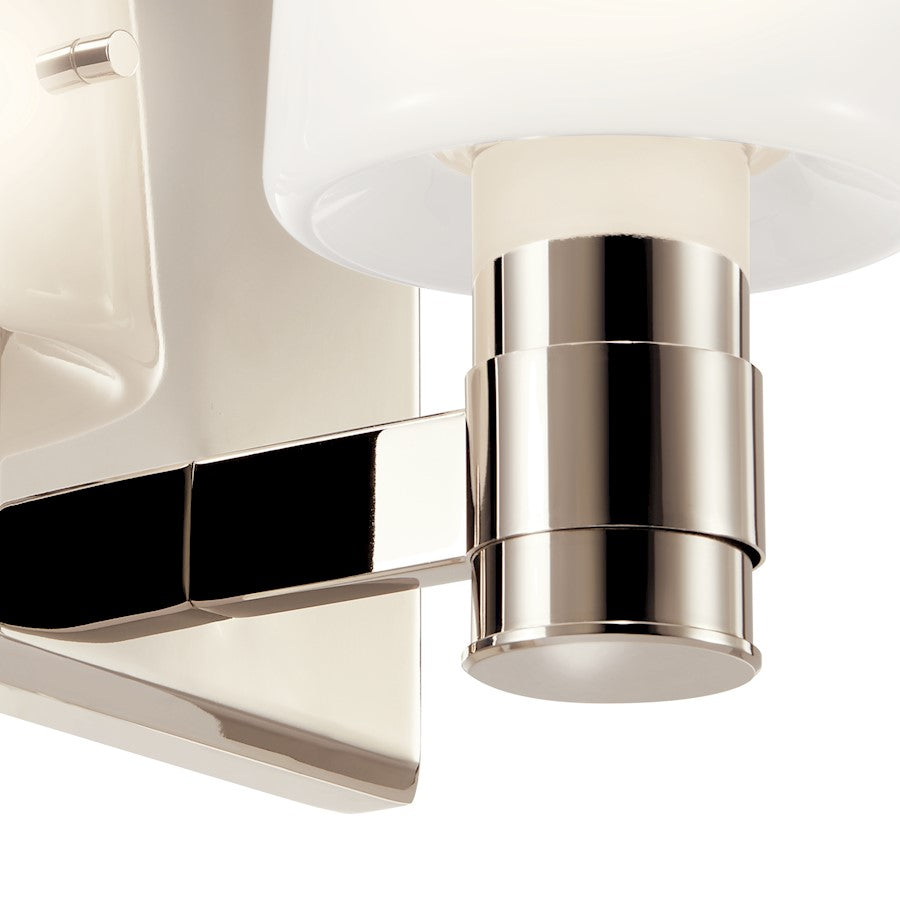 8.5" 1 Light Bathroom Vanity Light, Polished Nickel