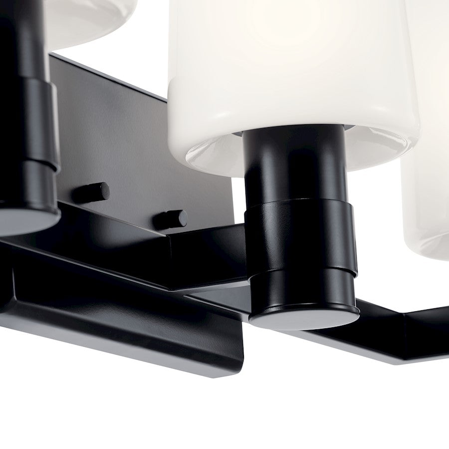 24" 3 Light Bathroom Vanity Light, Black