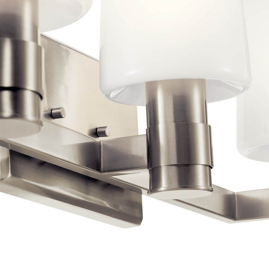 24" 3 Light Bathroom Vanity Light, Brushed Nickel