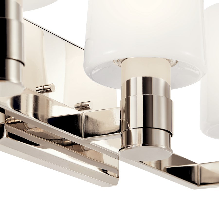 24" 3 Light Bathroom Vanity Light, Polished Nickel