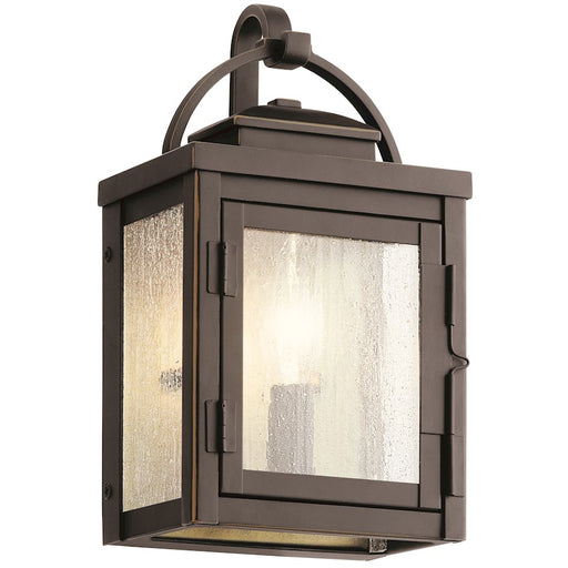 Kichler Carlson 11" 1 Light Outdoor Wall Light, Seeded, Rubbed Bronze - 59010RZ