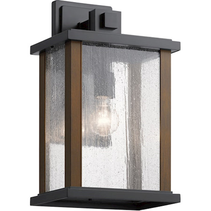 Kichler Marimount 17" 1 Light Outdoor Wall Light, Clear Glass, Black - 59018BK