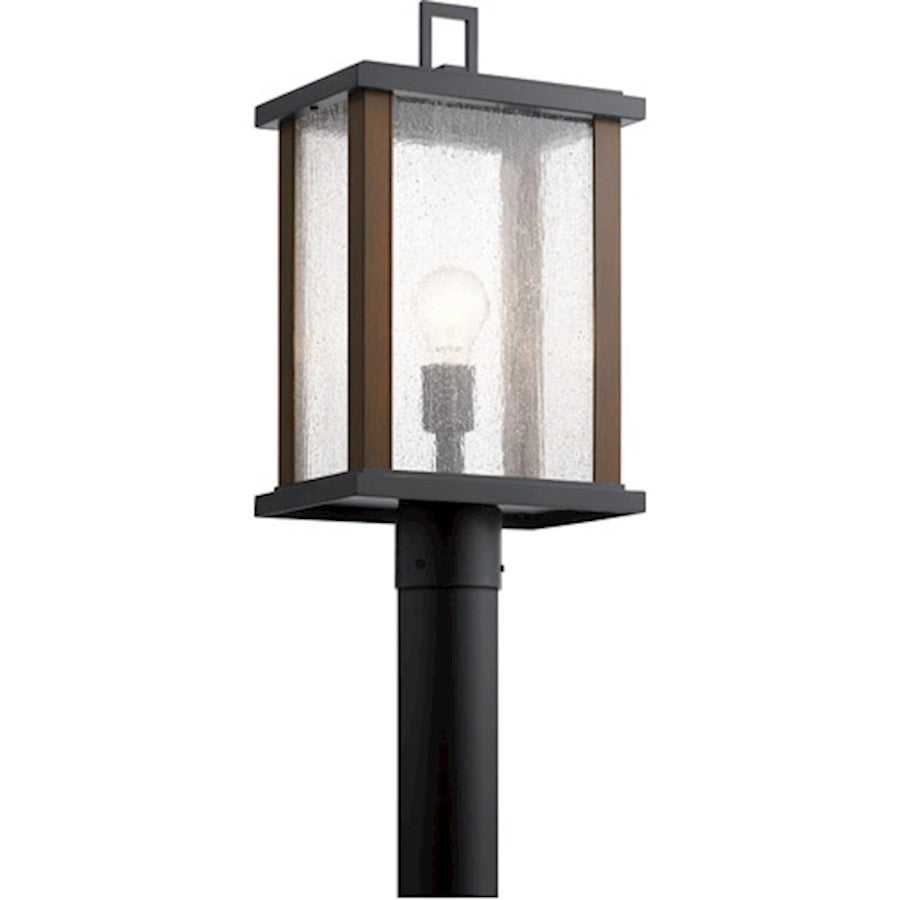 Kichler Marimount 18.25" 1 Light Post Light, Clear Glass, Black - 59019BK