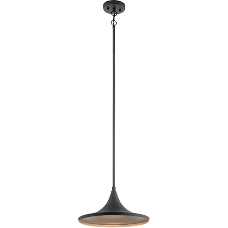 Kichler Elias LED 3000K, 14" Outdoor Pendant, Textured Black - 59031BKTLED