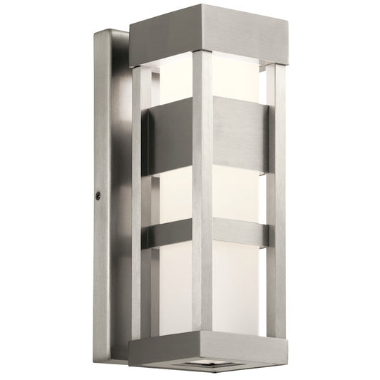 Kichler Ryler LED 3000K, 12" Outdoor Wall Light, Brushed Aluminum - 59035BALED