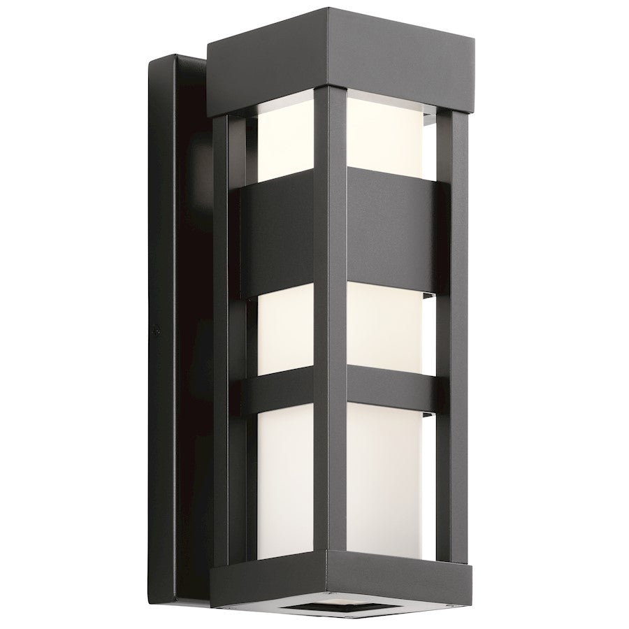 Kichler Ryler LED 3000K, 12" Outdoor Wall Light, Textured Black - 59035BKLED