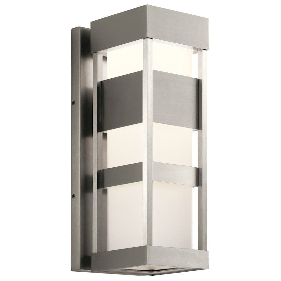 Kichler Ryler LED 3000K, 18" Outdoor Wall Light, Brushed Aluminum - 59036BALED