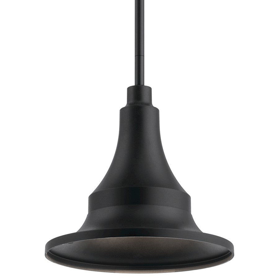 1 Light Pendant, Textured Black