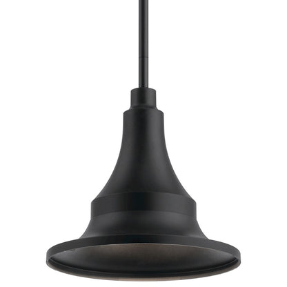 1 Light Pendant, Textured Black