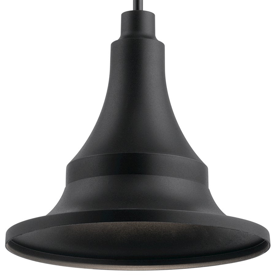 Kichler Hampshire Outdoor 1 Light Ceiling, Textured Black