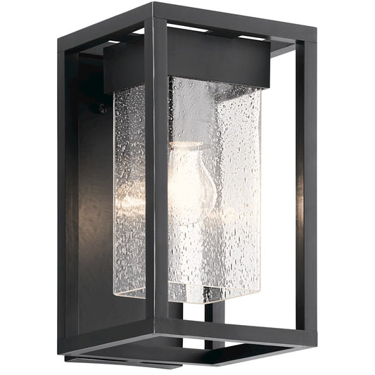 Kichler Mercer Outdoor 7" 1 Light Sconce, Black/Silver Highlights - 59060BSL