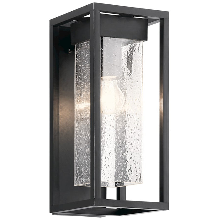Kichler Mercer Outdoor 1 Light Sconce, Black With Silver Highlights - 59061BSL