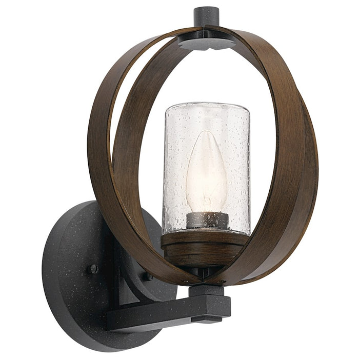 Kichler Grand Bank Outdoor 10" 1 Light Wall Sconce, Auburn Stained - 59066AUB