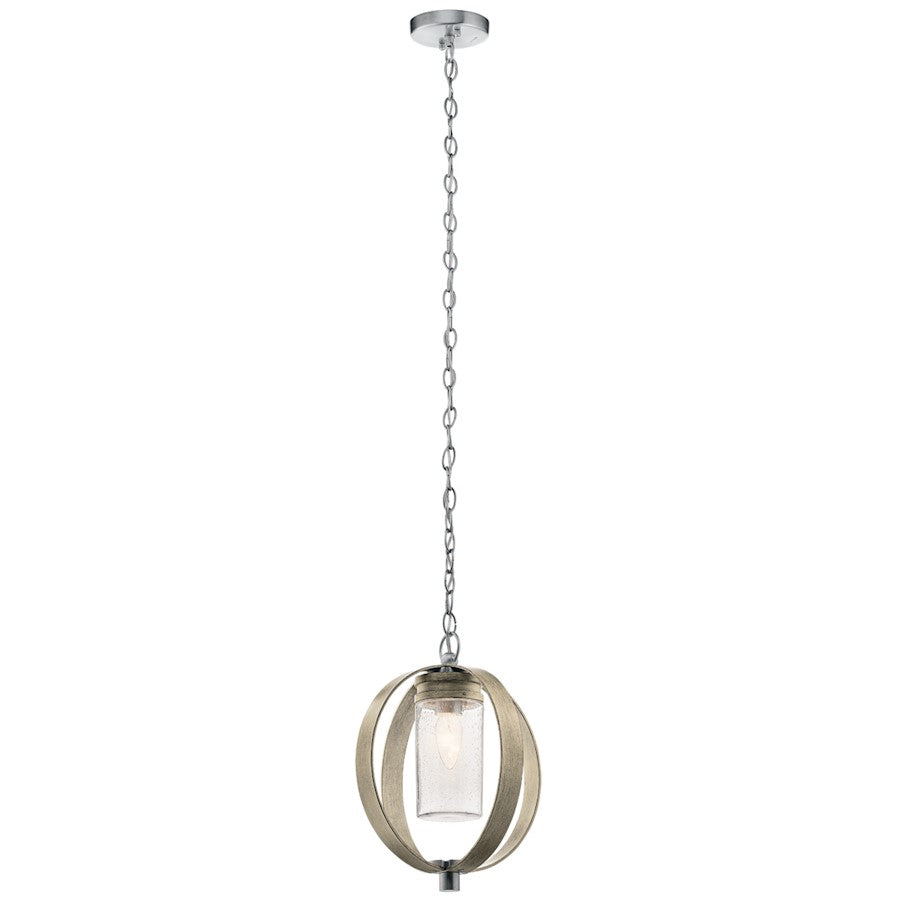 Kichler Grand Bank Outdoor 1 Light Pendant, Distressed Antique Gray - 59069DAG