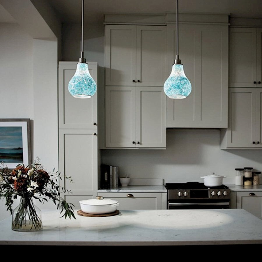 1 Light Mini Pendant, Brushed Nickel