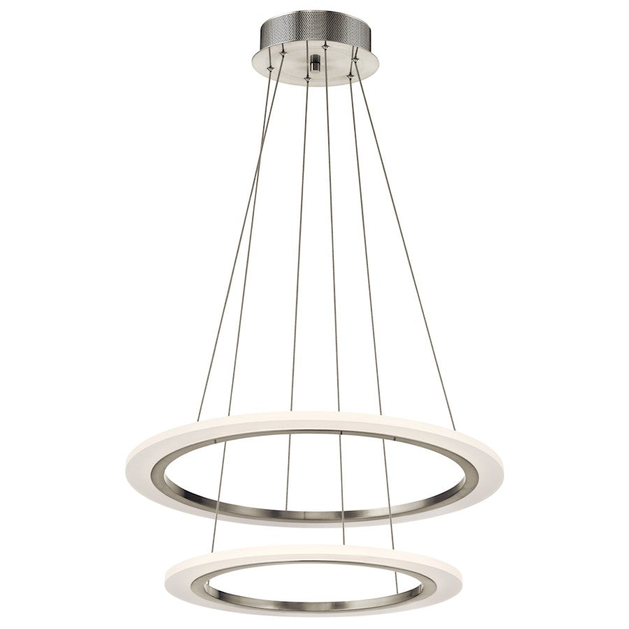 Kichler Hyvo 2 Light Chandelier/Pendant, LED, Brushed Nickel - 83670