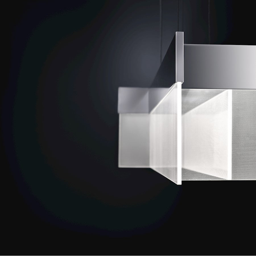 Geo Linear Chandelier, LED, Chrome