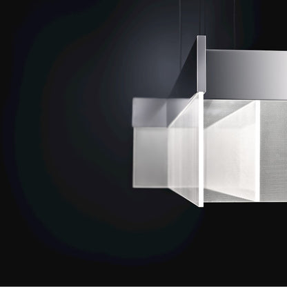 Geo Linear Chandelier, LED, Chrome