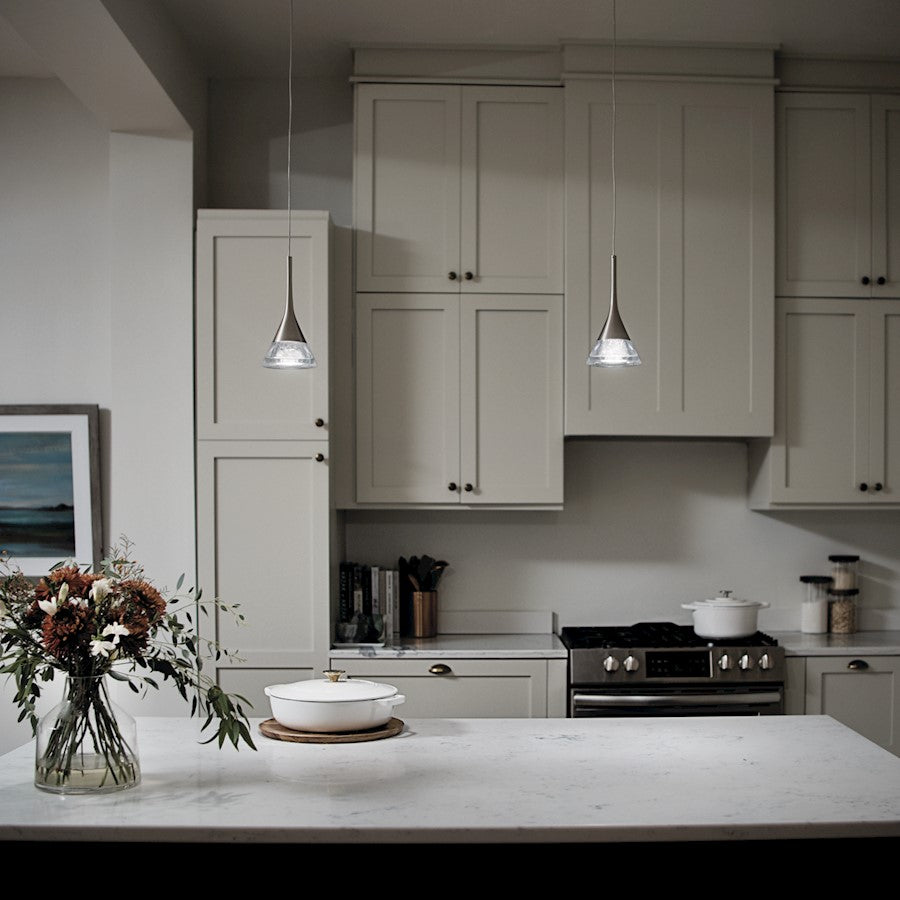 LED Mini Pendant, Brushed Nickel