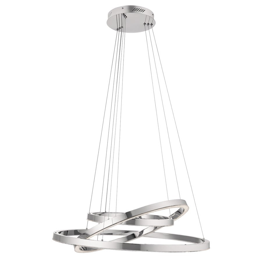 Opus Chandelier, LED, Chrome