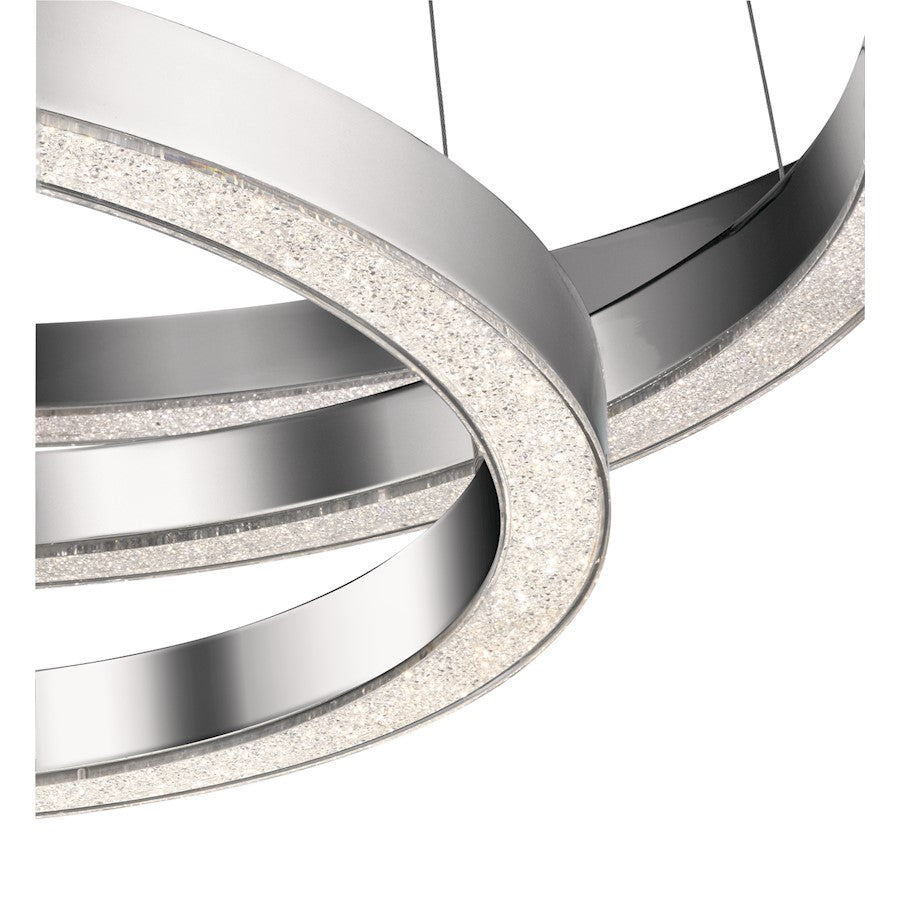 Opus Chandelier, LED, Chrome