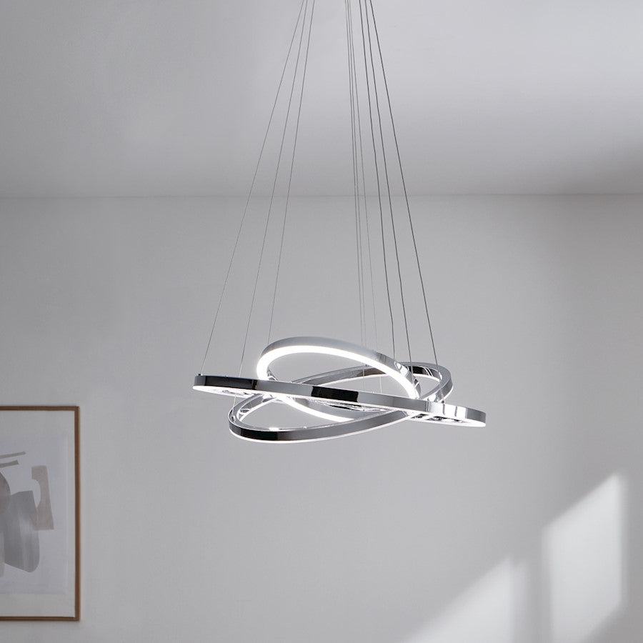 Opus Chandelier, LED, Chrome