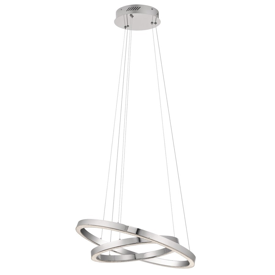 Kichler Opus 2 Light Chandelier, LED, Chrome - 83864