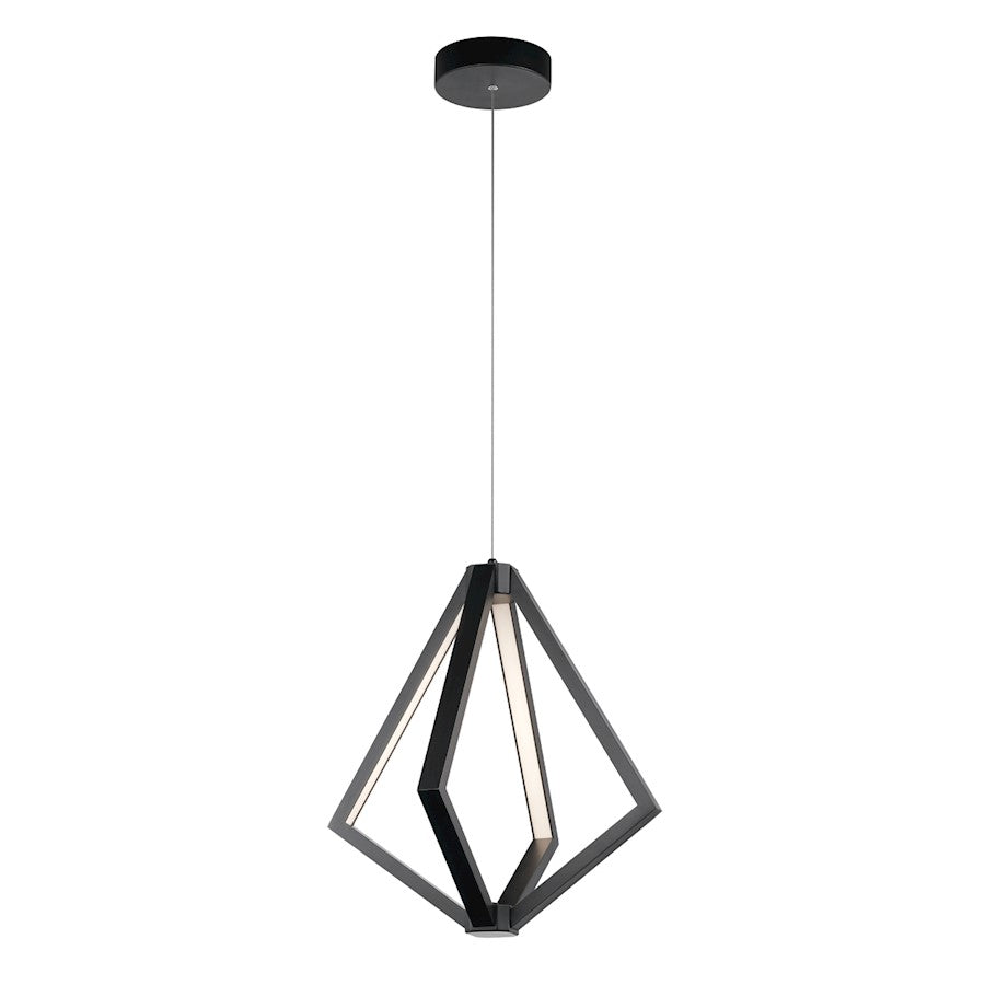 Kichler Everest 4 Light Chandelier, LED, Matte Black - 84091