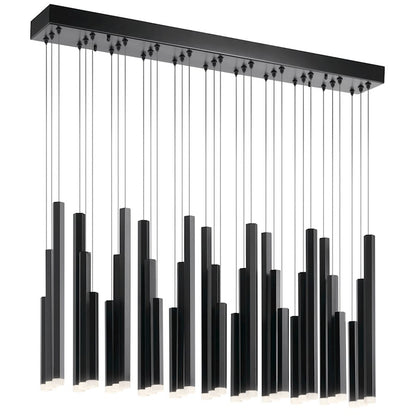 11 Light Chandelier, LED, Black